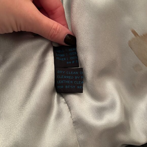 Steve Madden Black Leather Vintage Coat (Size S) - Picture 9 of 9